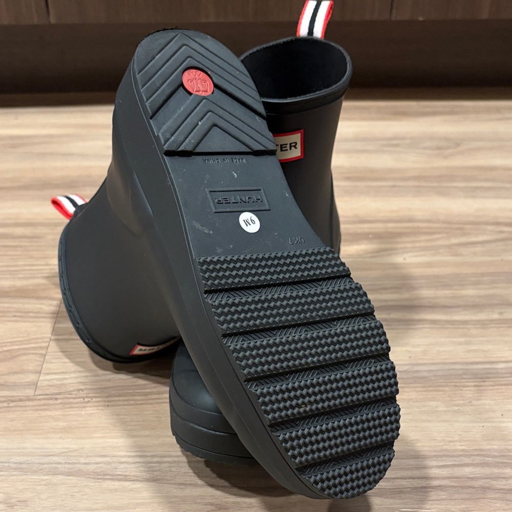 Hunter Matte Black Ankle Boots - Picture 3 of 3